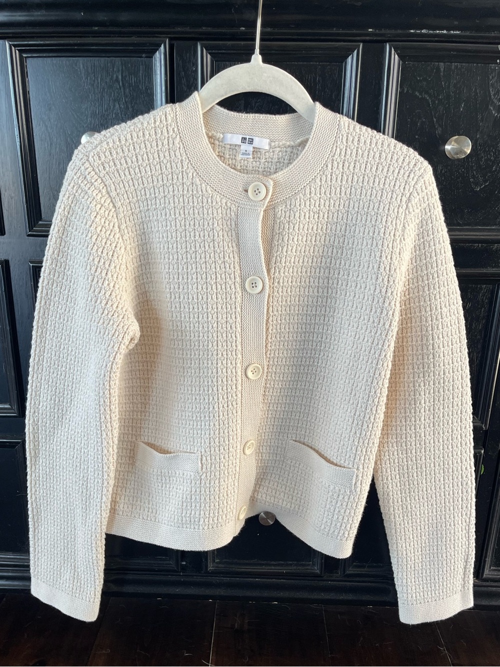 Uniqlo Women's Button-Up Cream Cardigan